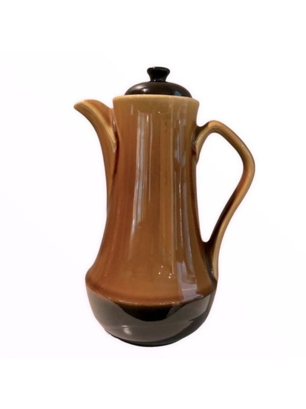 Mid Century Brown Ceramic Coffee Or Tea Pot
